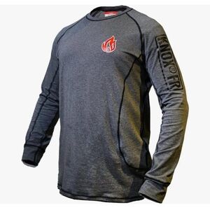 NWT Knox Gray Long Sleeve Performance Tee